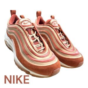 Nike Air Max 97 Ultra Women's Dusty Peach Velvet White Sneakers Shoes Size 6.5